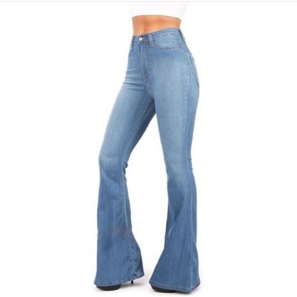 Cello Denim - High waist bell bottom's / wide leg jeans